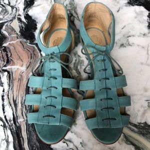 Wolverine turquoise leather sandals